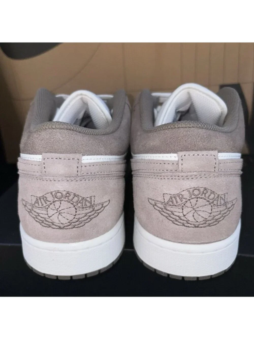 NEW Nike Air Jordan 1 Low Olive Gray Enigma Stone 553558-046 Men Size 12